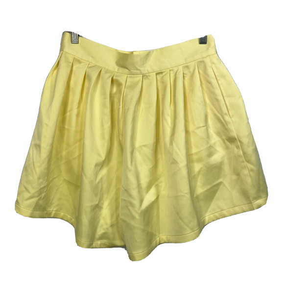 NWT The Kemist Set 2pc Womens Sz 10 12 Yellow Button Up Blouse Pleated Shorts - Picture 6 of 16